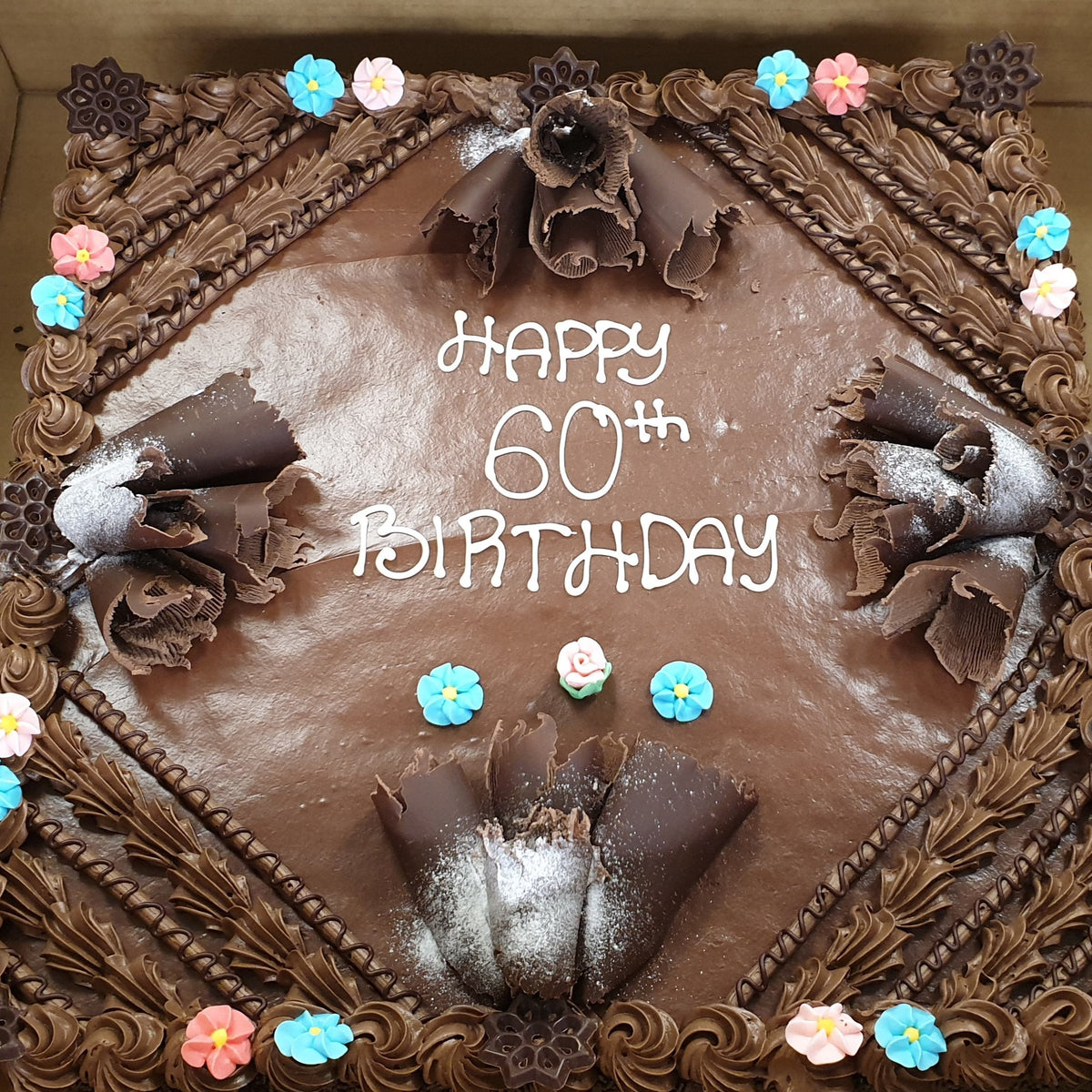 gateaux - Mocha - 14" square (50-60 ppl) - $99.5