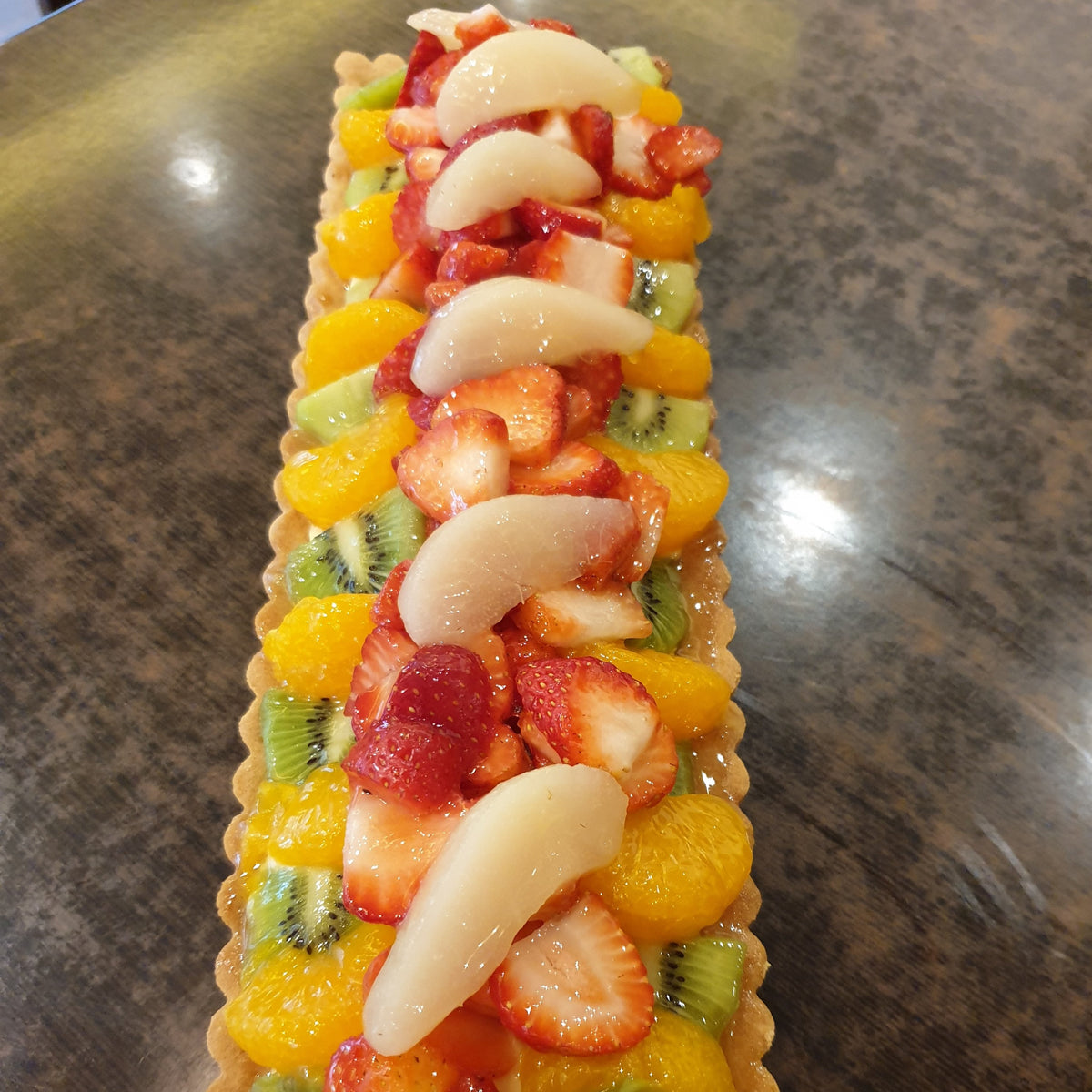 Long Fruit Flan -  Family PIes, fruit, Fruit Pies, Sweet Treat