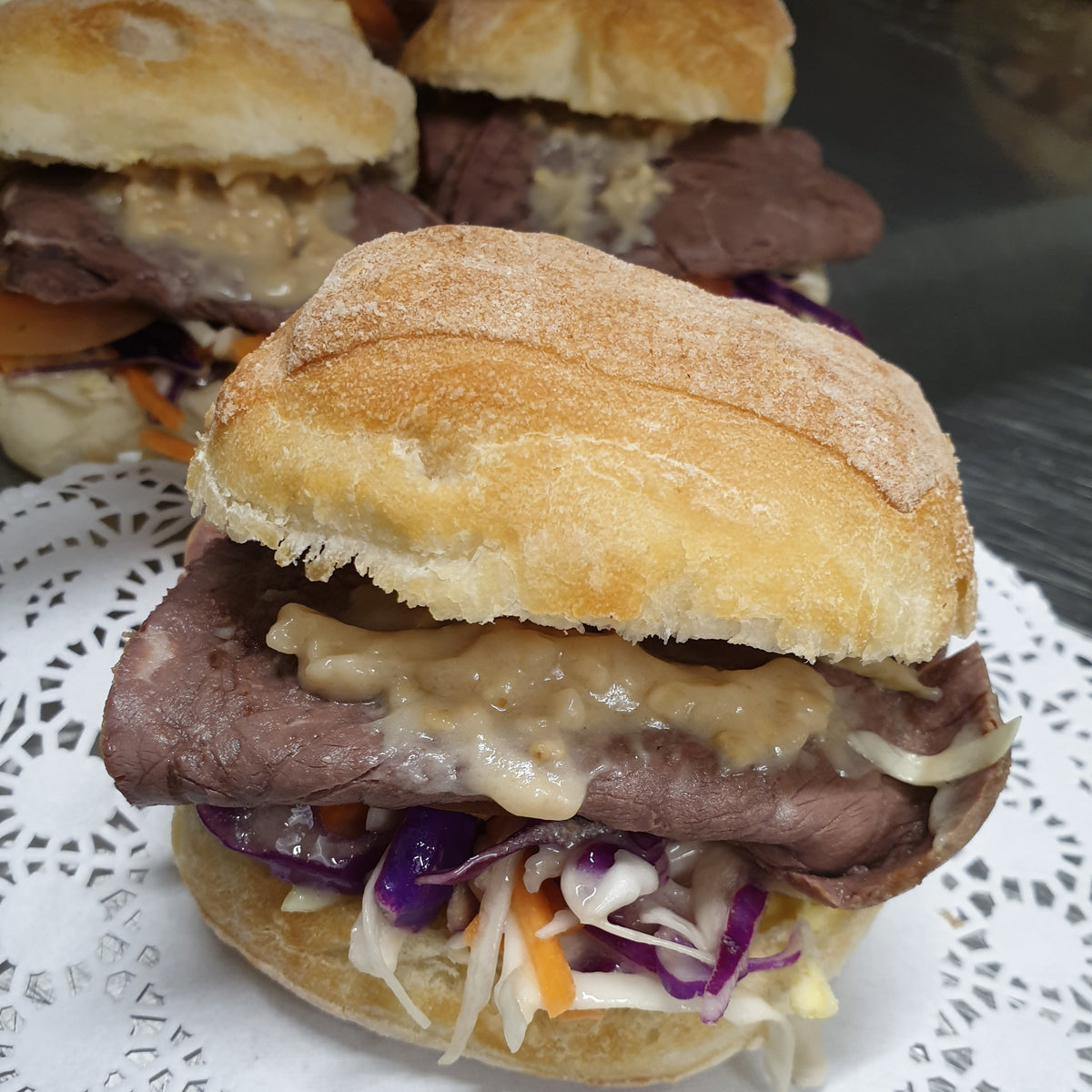 Beef, Horseradish & Coleslaw -  beef, sandwiches