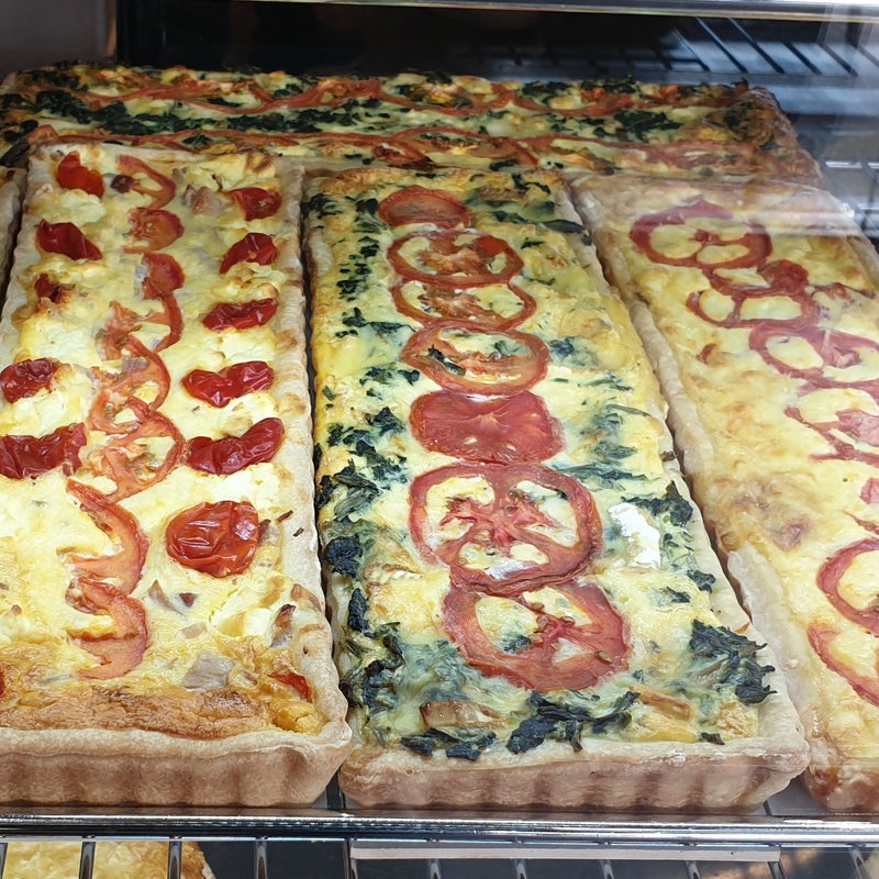 Long Quiche Varieties - Mediteranean Ham with Piquant Peppers - Family PIes, Quiche, savoury