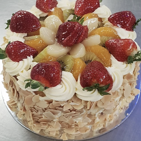 Fresh Fruit Cream Sponge - 10" - 